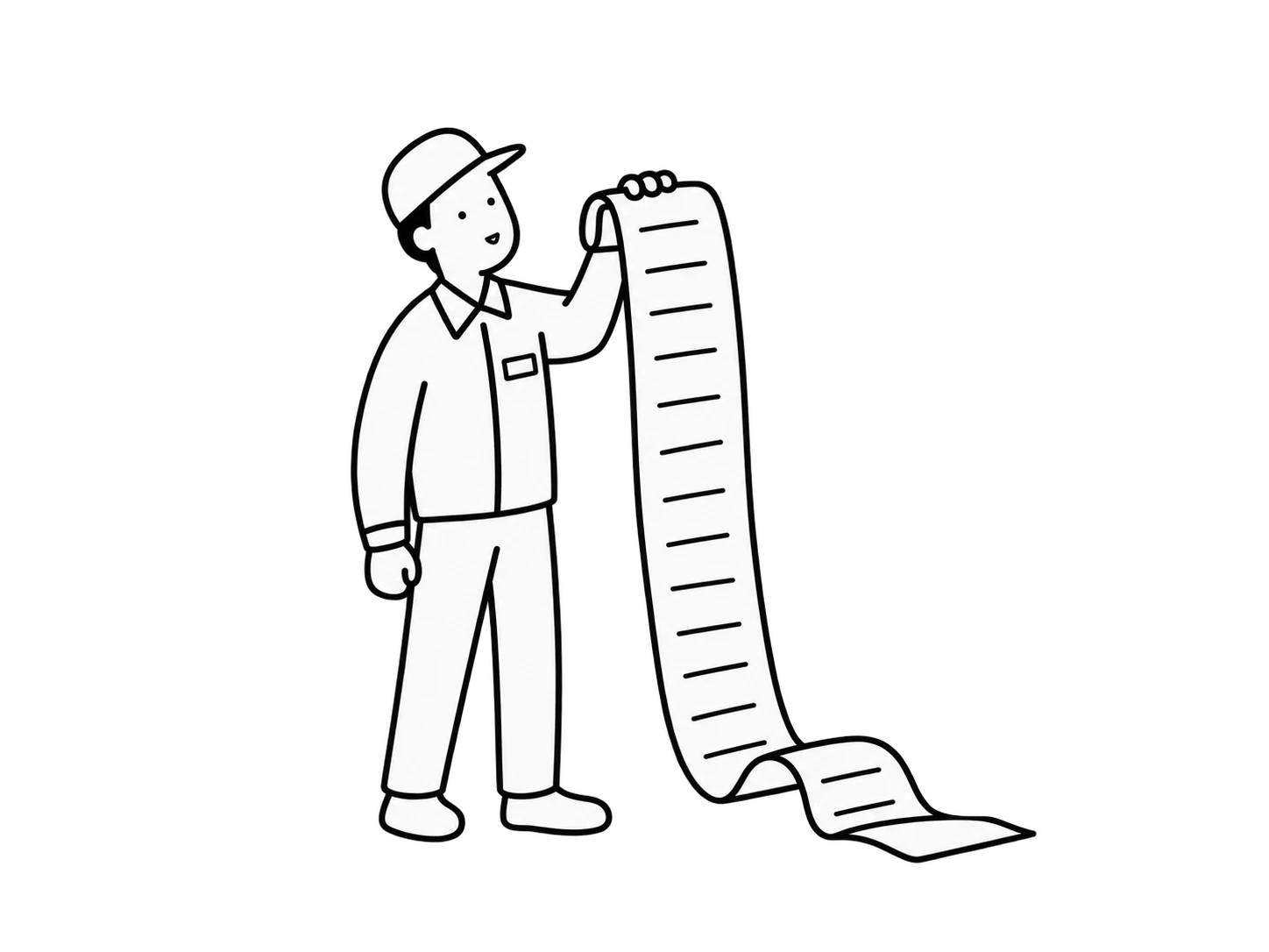 床までのびる設備リストを持つ人