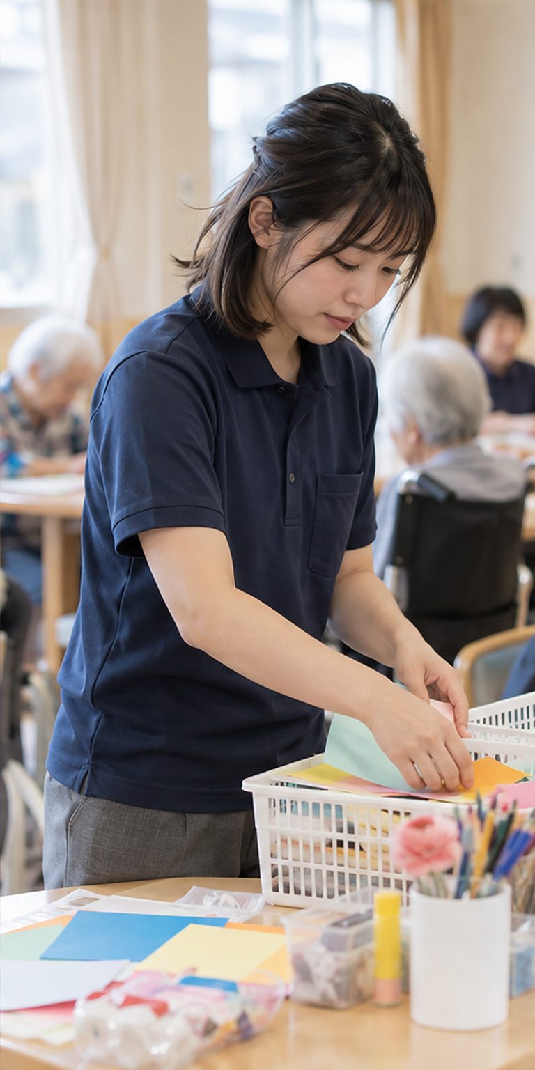 美咲さんが働く場面