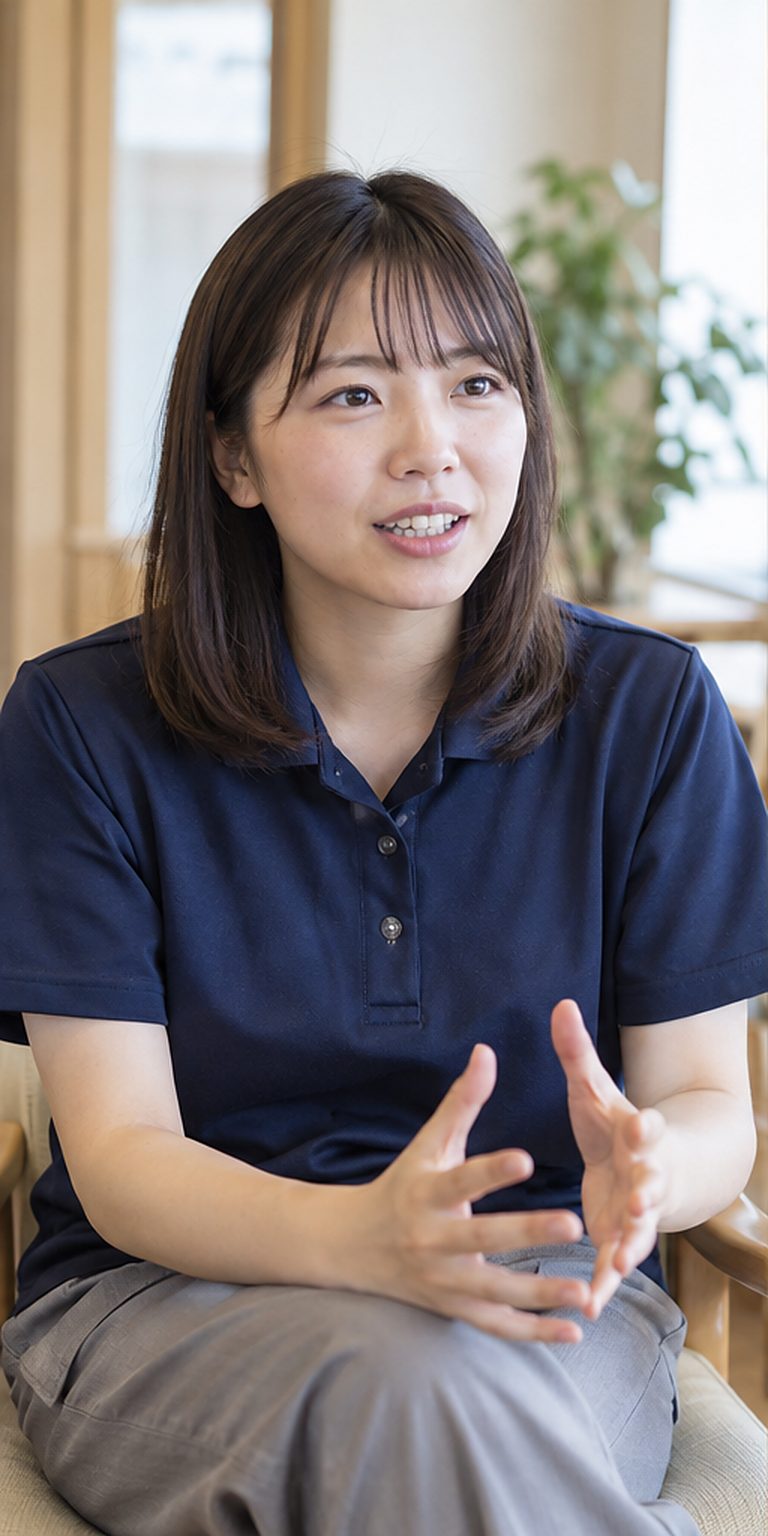 美咲さんのインタビュー風景