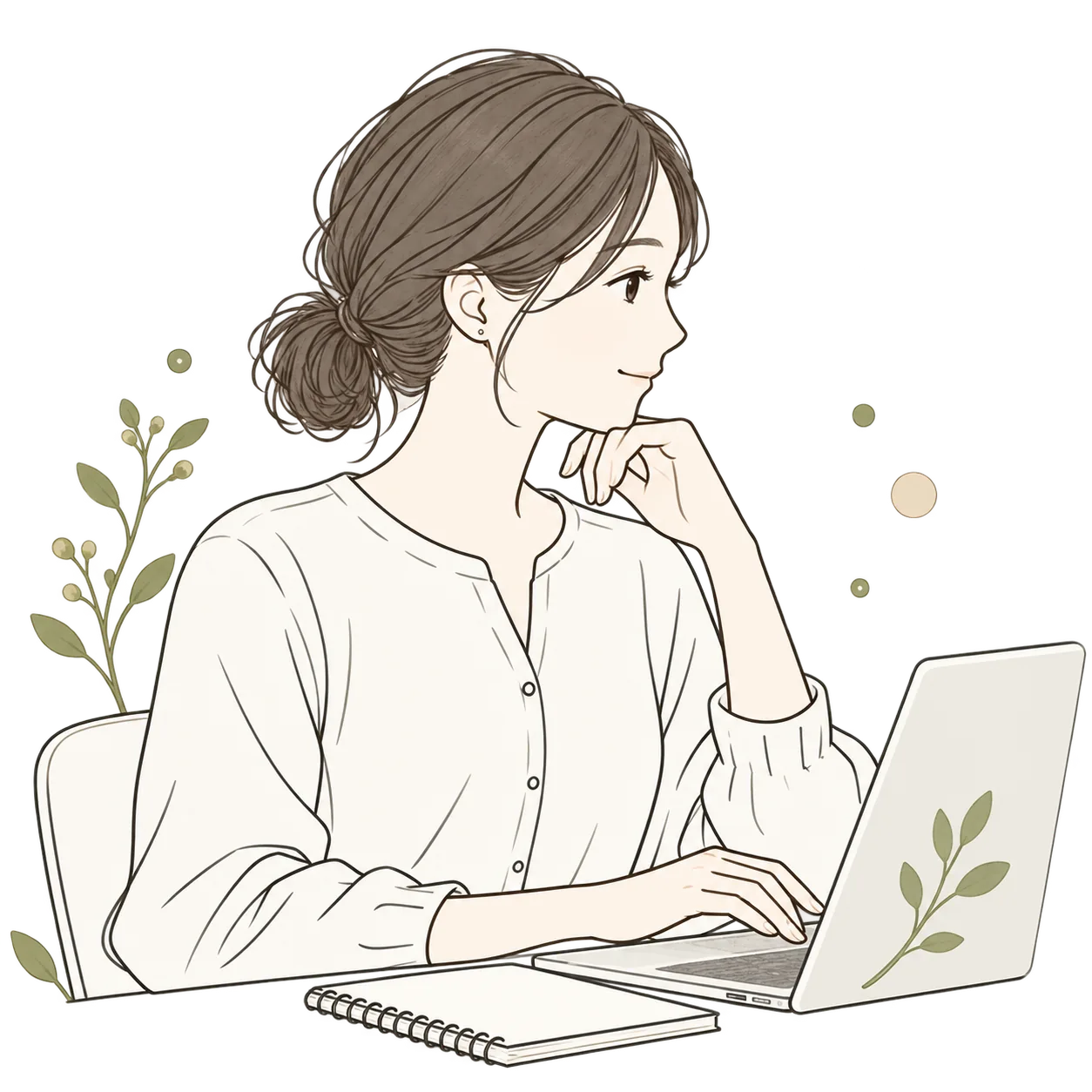 吉芽ひとみの紹介用人物イラスト