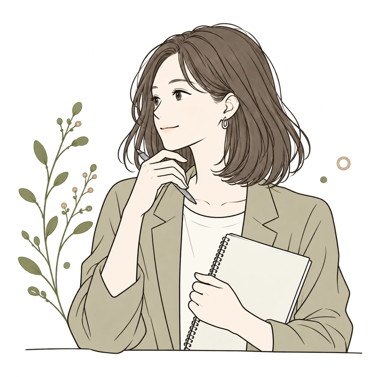 織瀬ゆりの紹介用人物イラスト