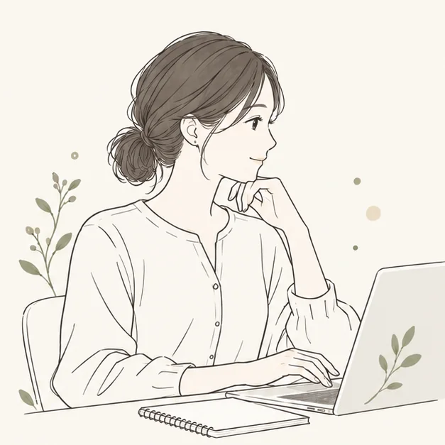 吉芽ひとみの紹介用人物イラスト